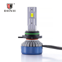 DiiNii Y1-9012 Nouvelles ampoules de phares LED en aluminium haute puissance, faisceau haut/bas, 8000LM, 6000K-6500K, ajustement universel, silencieuses et à haute vitesse