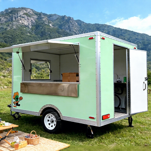 Carrito de Helados Móvil, Remolque de Comida con Barra de Remolque, 3m 10 pies, Multifuncional, para Venta de Dulces y Snacks, Uso en Exteriores, Personalizable - Product Image 1