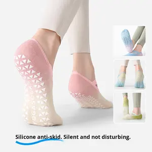 Femmes adulte danse intérieure Pilates chaussettes de sol Yoga Fitness antidérapant sport équipage tricoté Technique en gros pour le printemps été - Product Image 2