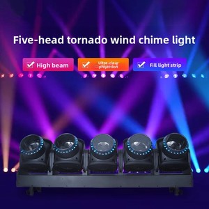 Barre <span class=keywords><strong>de</strong></span> projecteurs mobiles LED innovante 5x120W RGBW 5-en-1 avec 120 grilles <span class=keywords><strong>de</strong></span> LED RGB, faisceau hybride pixel et lumière <span class=keywords><strong>de</strong></span> lavage, DMX512/activation sonore - Product Image 3