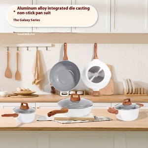 Juego de estufa de gas para el hogar con cocina de inducción con sartén <span class=keywords><strong>Wok</strong></span> universal antiadherente y juego de utensilios de cocina <span class=keywords><strong>Sun</strong></span> on <span class=keywords><strong>Wok</strong></span> - Product Image 1