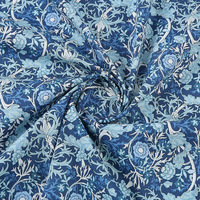 Tissu Popeline Imprimé Fleurs Coton Années 70*100 pour Confection de Vêtements Faits Main