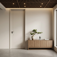 Porte intérieure moderne en bois, résistante à l'humidité, insonorisée, finition polymère CPL, pour chambre et hôtel