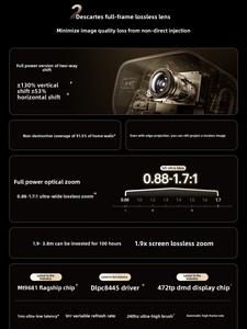 <span class=keywords><strong>Proyector</strong></span> insignia JMGO N5 Ultra Max 2025, resolución 4K, lente sin pérdidas de fotograma completo, zoom óptico de 0.88-1.7:1 + desplazamiento <span class=keywords><strong>vertical</strong></span> del 130% - Product Image 3