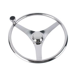 Stainless Steel Boat Steering Wheel 15.5 Inch Marine Control For <b>Yachts</b> And Boats - Product Image 1