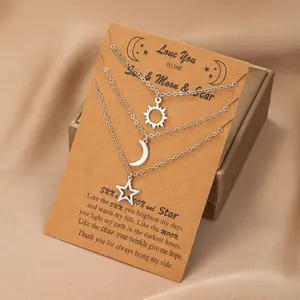 3 unids/set sol Luna estrella pareja atracción magnética corazón pulsera de acero inoxidable amistad pulsera para mujer