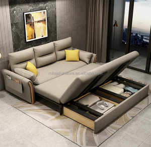 Sofá <span class=keywords><strong>cama</strong></span> <span class=keywords><strong>plegable</strong></span> Simple, sofá <span class=keywords><strong>cama</strong></span> elástico extensible, sala de estar, dormitorio, espacio de almacenamiento multifuncional, sofá <span class=keywords><strong>cama</strong></span> - Product Image 2