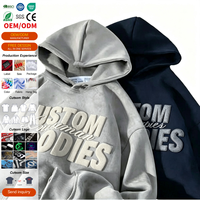 Sweat à capuche pour homme avec broderie appliquée, lettres en chenille, patchwork, style streetwear, pour l'extérieur