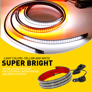 ไฟฉุกเฉินแบบแถบสำหรับติดท้ายรถบรรทุกขนาด 60 นิ้ว สีเหลืองอำพันและสีขาว - Product Image 5