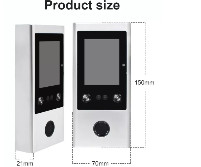 Fondvision Metal Face and RFID Access Control, Facial Recognition Access Control with Time Recording