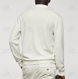 Fournisseur de tricots Chemise pull-over en laine <span class=keywords><strong>cachemire</strong></span> <span class=keywords><strong>italien</strong></span> vierge tricot de haute qualité personnalisé Col polo Pull en <span class=keywords><strong>cachemire</strong></span> <span class=keywords><strong>italien</strong></span> pour hommes - Product Image 3