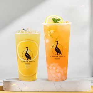 Vasos Desechables Transparentes de PP de Grado Alimenticio de 12oz/16oz, 90mm de Diámetro, con Logotipo Personalizado para Té de Burbujas y Bebidas Frías con Tapas - Product Image 4
