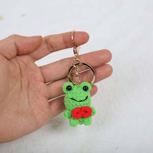 Porte-clés créatif en forme de petite abeille koala, fait à la main au crochet, en laine, adorable poupée de dessin animé, pendentif fini - Product Image 6