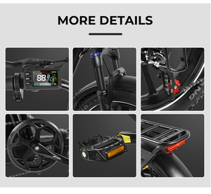 Bicicleta Eléctrica Plegable SAMEBIKE de 20 Pulgadas, Motor Trasero de 500D, Batería de Litio de 15 Ah, Neumáticos Anchos, Bicicleta Eléctrica Urbana con Frenos de Disco - Product Image 3