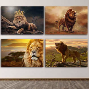 Arte Mural 3D <span class=keywords><strong>de</strong></span> León Africano, Diseño <span class=keywords><strong>de</strong></span> Moda, Decoración <span class=keywords><strong>de</strong></span> Porcelana <span class=keywords><strong>de</strong></span> Cristal <span class=keywords><strong>de</strong></span> Alta Definición para el Hogar, Venta al Por Mayor - Product Image 2
