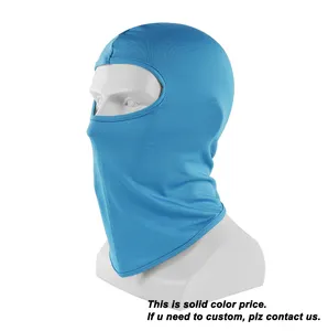 Grosir Logo Kustom Balaclava Bernapas Susu Sutra Poliester Balaclava Desainer Padat Balaclava