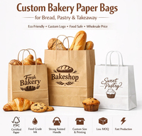 Sacs en papier jetables personnalisés pour la restauration rapide, imprimés sur mesure, résistants à la graisse, pour poulet frit, sacs SOS pour restaurant HONPAK