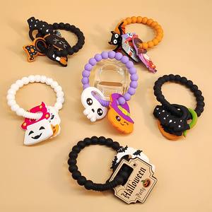 Halloween Silicone Gum Beads Hochet Peluche Bébé Qualité Alimentaire Citrouille Fantôme Bâton <span class=keywords><strong>de</strong></span> Meulage <span class=keywords><strong>avec</strong></span> <span class=keywords><strong>Anneau</strong></span> <span class=keywords><strong>de</strong></span> Poignée Transfrontalière - Product Image 4