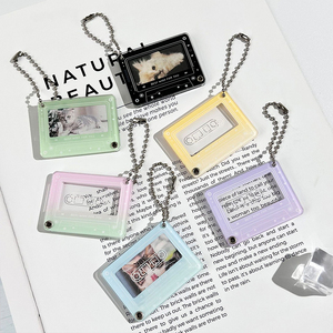 Spot Wholesale Acrylic photo frame <b>keychain</b> Ins style sliding <b>keychain</b> Idol photo storage <b>keychain</b> Bag charm acrylic <b>keychain</b> - Product Image 1