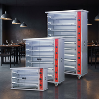 Machine à rôtir le poulet XY, four horizontal à trois, six ou neuf têtes, four à rôtir le poulet commercial automatique, four à rôtir le canard rotatif