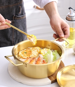 不锈钢韩式Ramyeon锅日本拉面锅烹饪即食汤锅 - Product Image 1