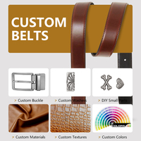 Ceinture pour femme personnalisable à imprimé léopard, style professionnel, polyvalente, minimaliste, avec boucle à ardillon dorée - Ultra-fine