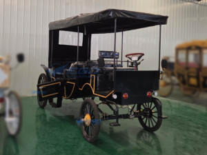 High Quality Pumpkin Princess Carriage Sightseeing Wedding Simple Dual Function Carriage Horse Drawn Electric Royal Carriage - Product Image 3
