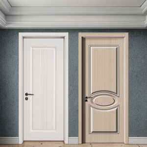 Puerta de panel WPC de apertura Manual de superficie acabada de dormitorio insonorizada impermeable de diseño moderno personalizado - Product Image 2