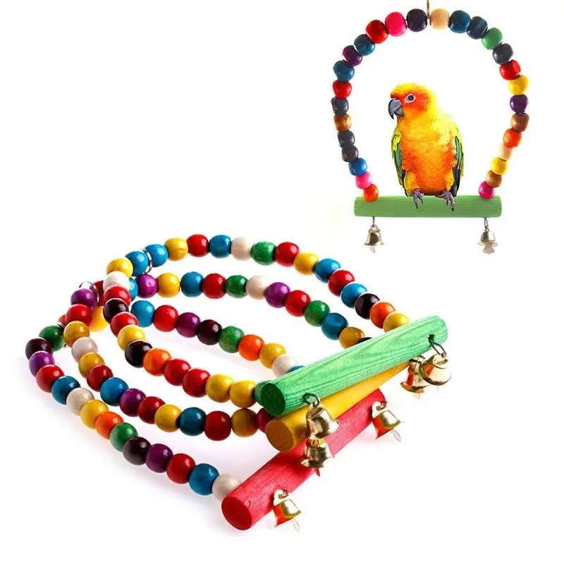 Pet supplies wholesale parrot bird gnaw toys rotary ladder ladder swing stand stand bars aerial ladder