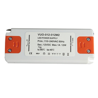Transformateur d'alimentation LED en plastique ultra-mince IP20 8W 10W 12W, sortie CC 12V 24V, entrée CA 110V 220V pour module