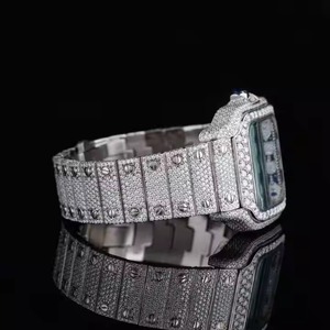 Montre-bracelet automatique de luxe pour homme en acier inoxydable avec diamants VVS Moissanite entièrement sertis, design Hip Hop – Grande Vente - Product Image 3