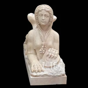 Thiết Kế cổ điển Ai Cập Bằng Đá Cẩm Thạch Đá Sphinx Điêu Khắc Egypte Bức Tượng