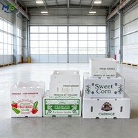 Cartons à légumes ventilés en PP alvéolaire, recyclables et réutilisables, pour le transport, le stockage et la présentation sur les marchés fermiers et en supermarchés