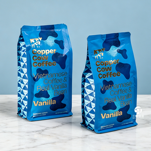 Bolsas de Café Impresas Personalizadas con Protección UV |   Bolsa de Embalaje con Fondo Plano y Cierre de Cremallera con Válvula de Desgasificación para Granos de Café - Product Image 5