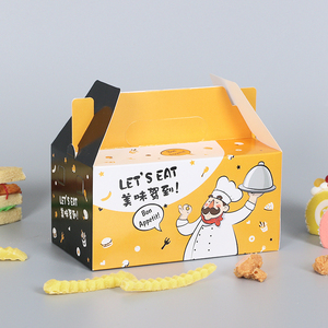 Contenitore usa e getta in cartone per hot dog, pollo fritto e patatine fritte, con laminazione opaca, per fast food - Product Image 6
