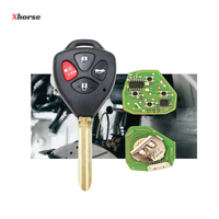 Xhorse VVDI XKTO02EN for Toyota Wired Remote 4-button for VVDI2 Mini Key Tool Triangle Flat Programmable Car Key Fob Replacement