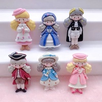 Breloques en résine princesse DIY, matériel de bijouterie en gros, fille kawaii pour breloques de slime DIY, accessoires en résine pour la décoration