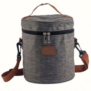 Sac isotherme rond léger et portable, imperméable, pour pique-nique et repas en plein air - Product Image 5