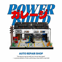 PB PB8867 MOC Atelier de réparation automobile, garage, atelier, modèle de véhicule modulaire, kits de construction, briques, cadeaux pour adultes, ensembles de blocs de construction