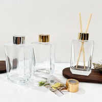 Diffuseur à roseaux en verre, flacon rechargeable pour diffuseur à roseaux, atomiseur de parfum en verre avec étiquette et logo personnalisés