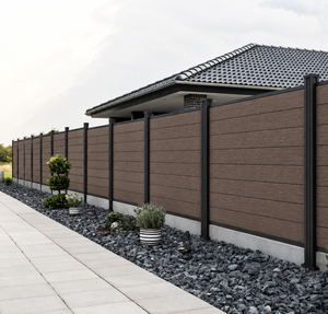 LANDING Panneaux de confidentialité assemblés Clôture de jardin découpée au laser Clôture de confidentialité Clôtures de jardin en aluminium moderne - Product Image 1