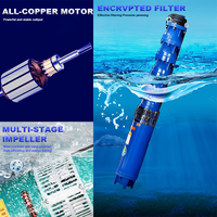 Pompa Air Irigasi Motor Tiga Fasa Besi Cor, Head 300 400 150 200 Meter, Pompa Sumur Dalam Submersible untuk Irigasi Pertanian