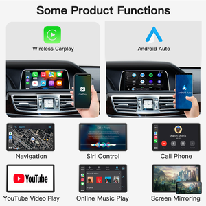 CARABC Kabelloses Radio CarPlay für Mercedes Benz C-Klasse W204 2011-2014 mit Android Auto, Mirror Link, AirPlay, Car Play, YouTube-Funktionen - Product Image 2