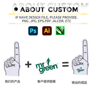 IDEA DE REGALO Promocional: Guantes de Espuma Personalizados con Logotipo para Aficionados, Guantes de Espuma Gruesos y Grandes para Animar, Guantes de Espuma para Aficionados al Deporte - Product Image 3