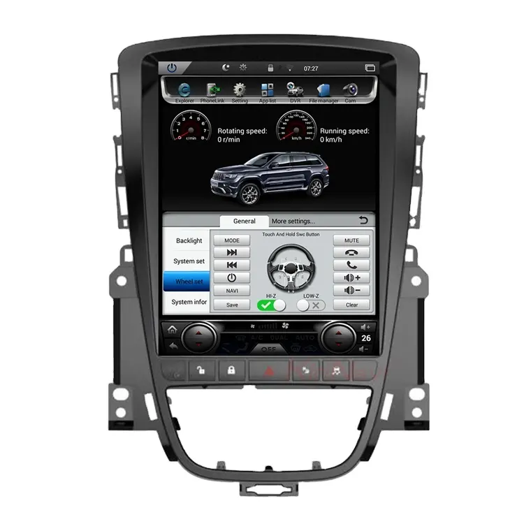 หน้าจอแนวตั้ง KiriNavi Tesla Style Android 10.0 10.4 "ระบบนำทาง Gps สำหรับรถยนต์ Opel Astra J Dvd 4G Radio