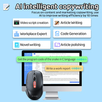 M9 AI Intelligent Mouse dengan ChatGPT LED Backlit 2.4G Wireless Voice Typing Input 4000 DPI untuk Windows & IOS