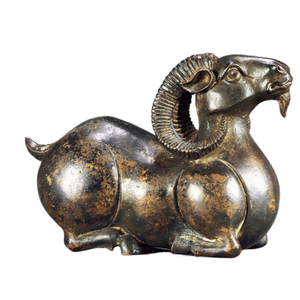 Sculpture <span class=keywords><strong>de</strong></span> mouton à cornes longues <span class=keywords><strong>de</strong></span> grande taille <span class=keywords><strong>de</strong></span> haute qualité, sculpture d'animal en bronze métallique, sculpture <span class=keywords><strong>de</strong></span> mouton à cornes longues - Product Image 2