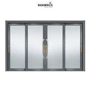 Simulated Divided Grilles Automatic Large Burglar Proof Aluminium Glass Lift Sliding Doors Sliding Patio Door Windows