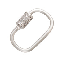Mode 18K Plaqué Or Vis Mousqueton Fermoir Connexion Serrure Ovale Forme Homard Fermoir pour Bracelet Collier Fabrication