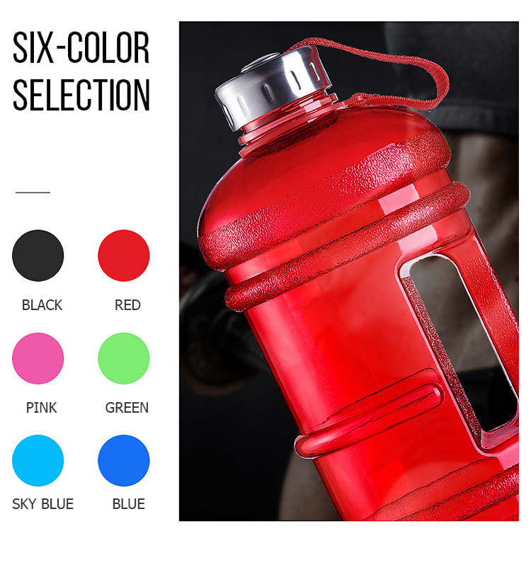 Amazon Hot Sale 2200ML Large Capacity Plastic Gallon Water Bottle Portable Gym Sports Fitness Big Water Bottle